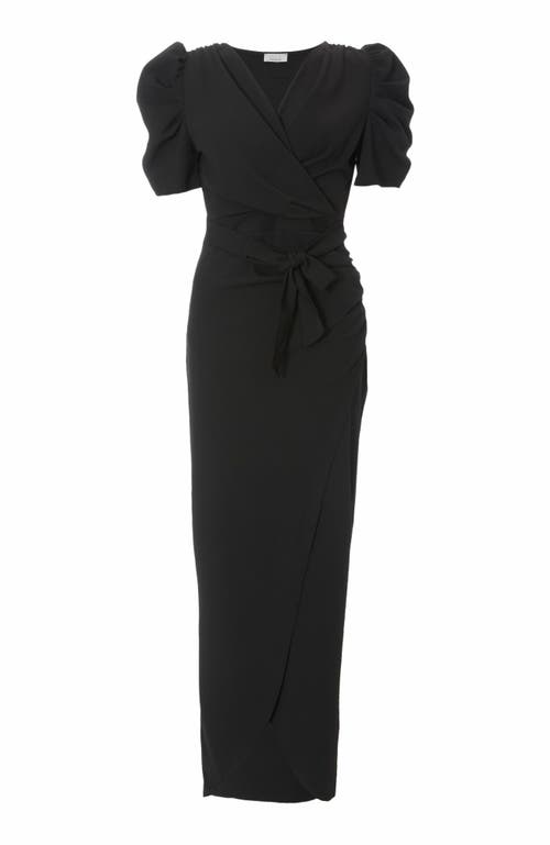 Quiz Puff Sleeve Maxi Dress In Black