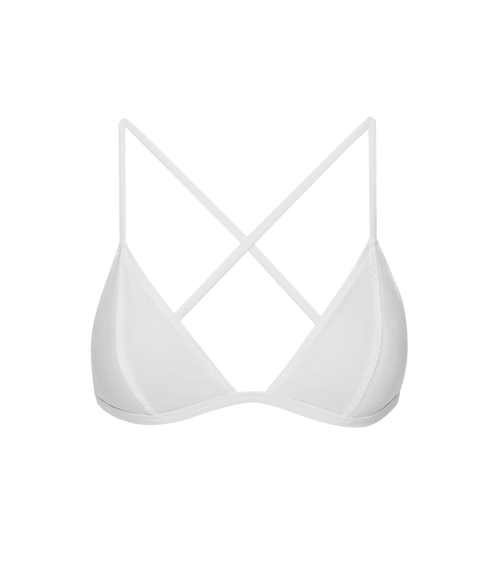 Ansea The Reversible Triangle Top In Black/white
