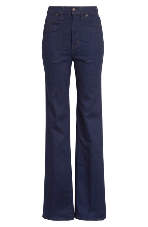 Veronica Beard Crosbie High Waist Slim Wide Leg Jeans In Blue