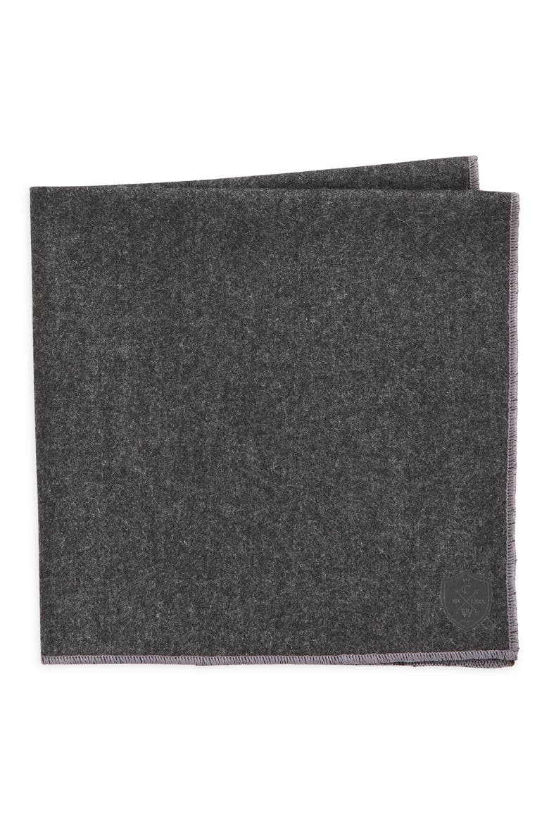 Wool Pocket Square, Main, color, GRAY