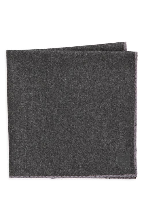 CLIFTON WILSON Wool Pocket Square in Gray 