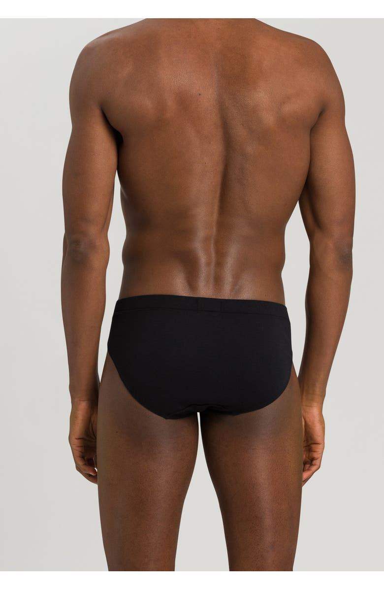 Hanro Sea Island Cotton Cotton Brief, Alternate, color, Black
