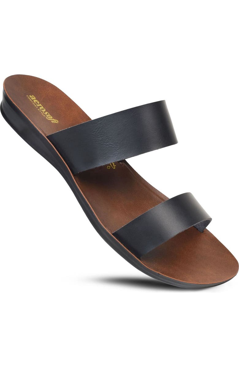 AEROSOFT Ella Comfort Flat, Main, color, Black