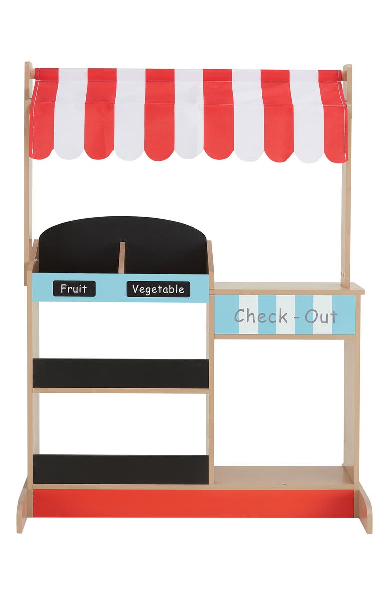 Teamson Kids My Little Helper Farmers' Market Stand, Main, color, Red