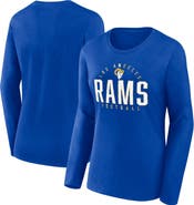 FANATICS Women's Fanatics Branded Royal Los Angeles Rams Plus Size Foiled Play Long Sleeve T-Shirt