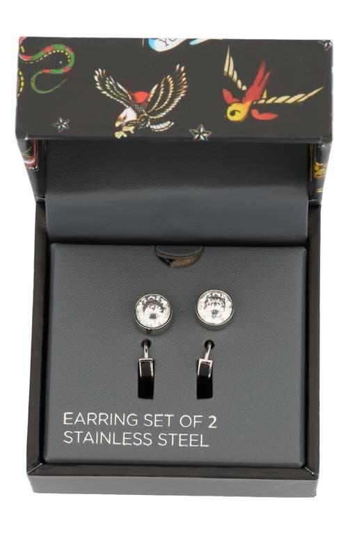 American Exchange Set Of 2 Stud And Hoop Earrings