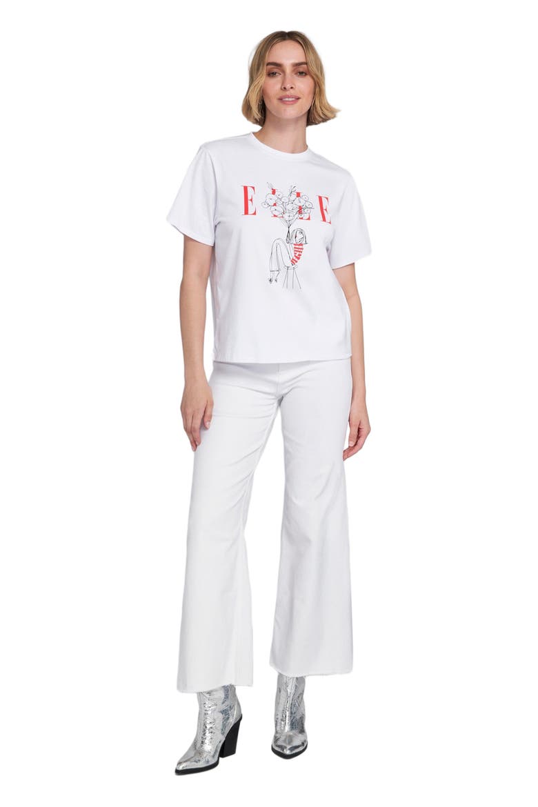 Flowers Graphic Tee T-Shirt, Main, color, White