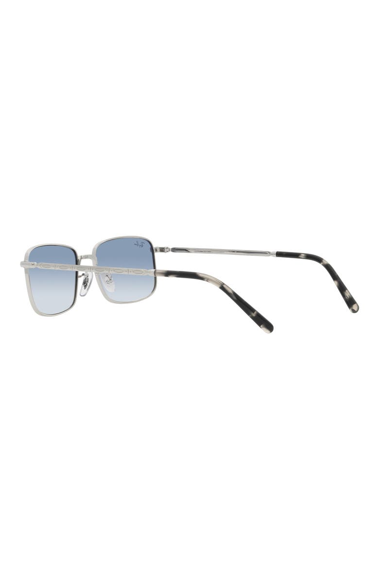 60mm Gradient Rectangular Sunglasses, Alternate, color, SILVER