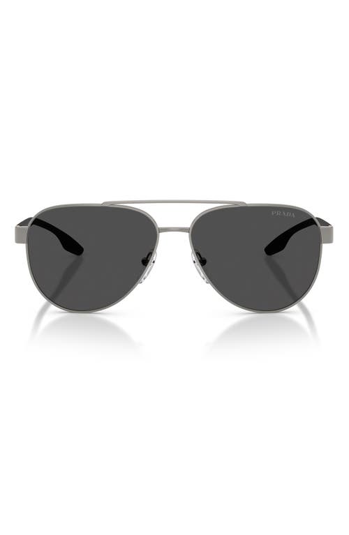 Prada Linea Rossa 58mm Polarized Pilot Sunglasses