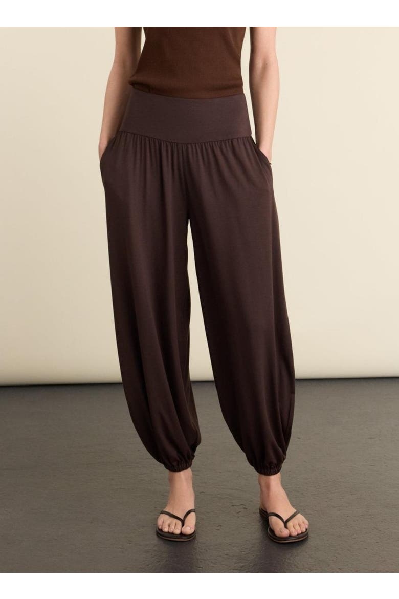 Otis Jersey Balloon trousers, Alternate, color, Dark Chocolate