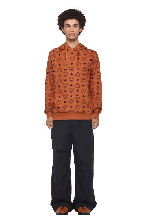 Maxi Monogram Print Hoodie in Organic Cotton