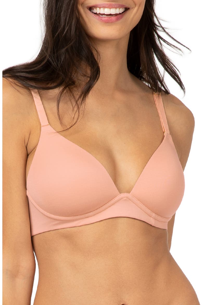 The All-Day Plunge No-Wire Bra, Main, color, SHELL PINK