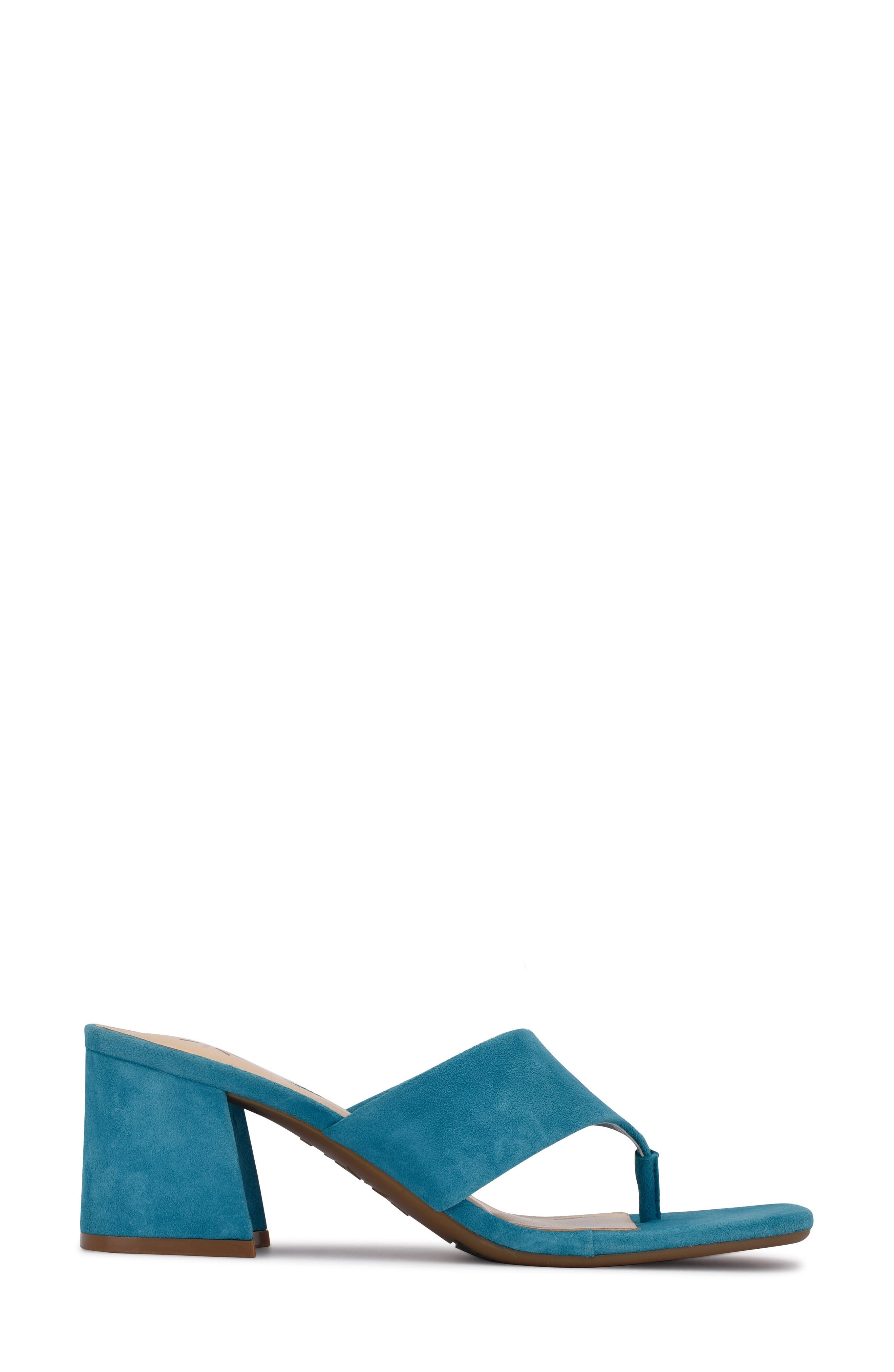 Gelina Slide Sandal, Alternate, color, TEAL SUEDE