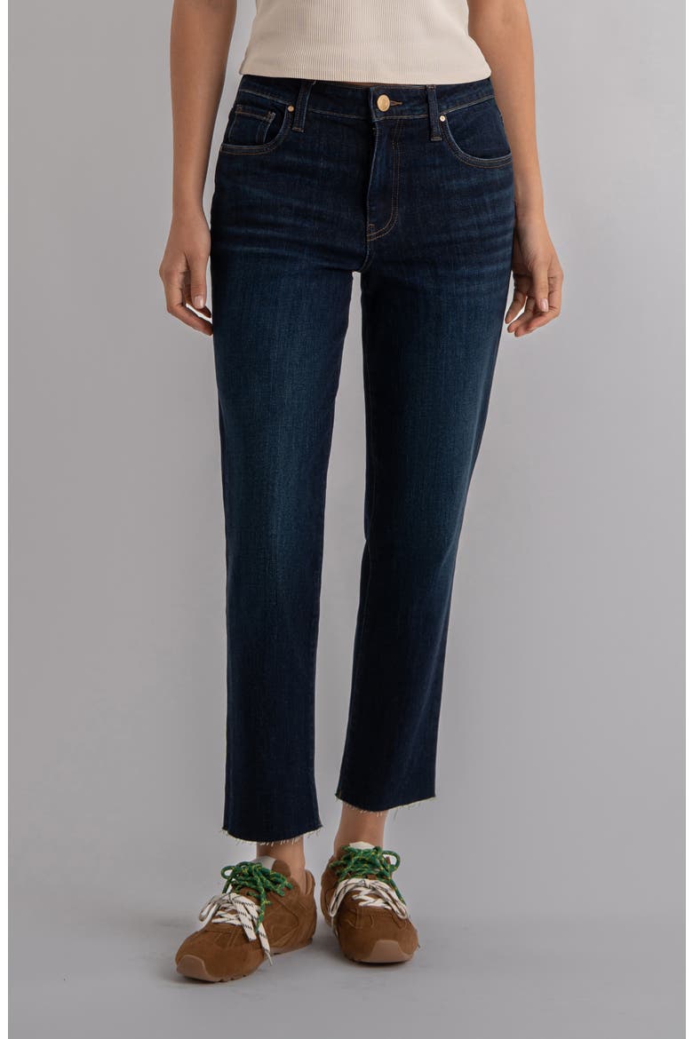 Reese Fab Ab Raw Hem Ankle Slim Straight Leg Jeans, Main, color, COURAGEOUSLY