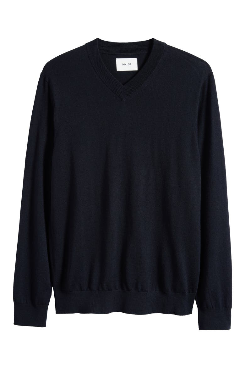 Serge 6584 Wool Blend V-Neck Sweater, Alternate, color, DEEP NAVY