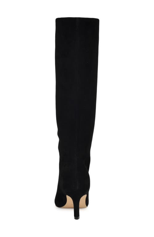 Nine West Lorthey Pointed Toe Knee High Boot In Black