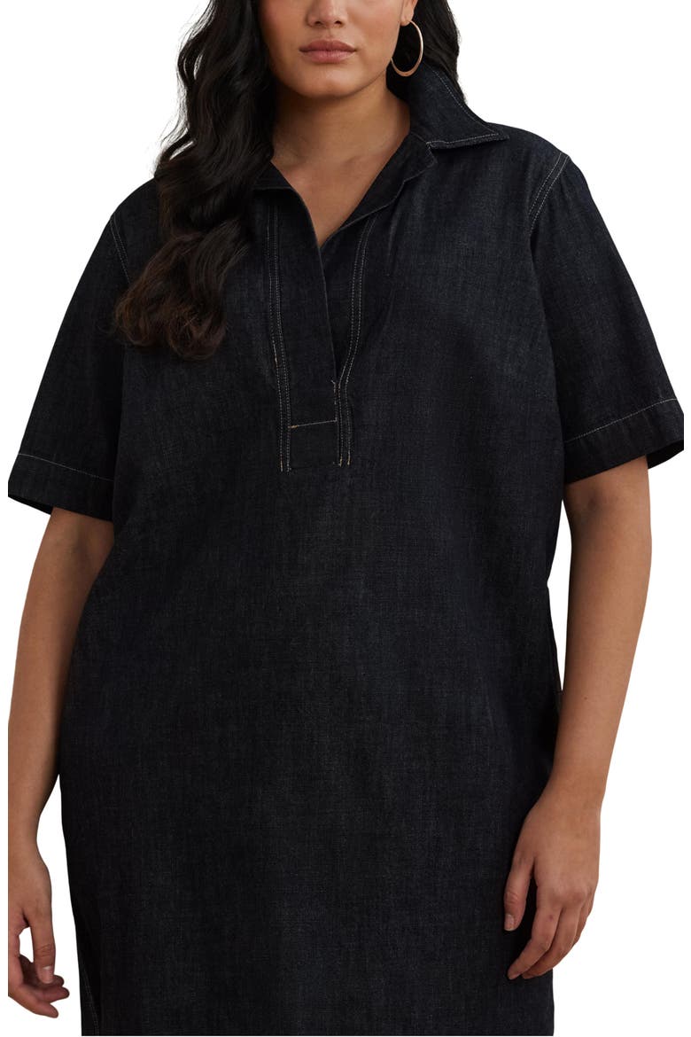 Denim Shift Dress, Alternate, color, JONES ST