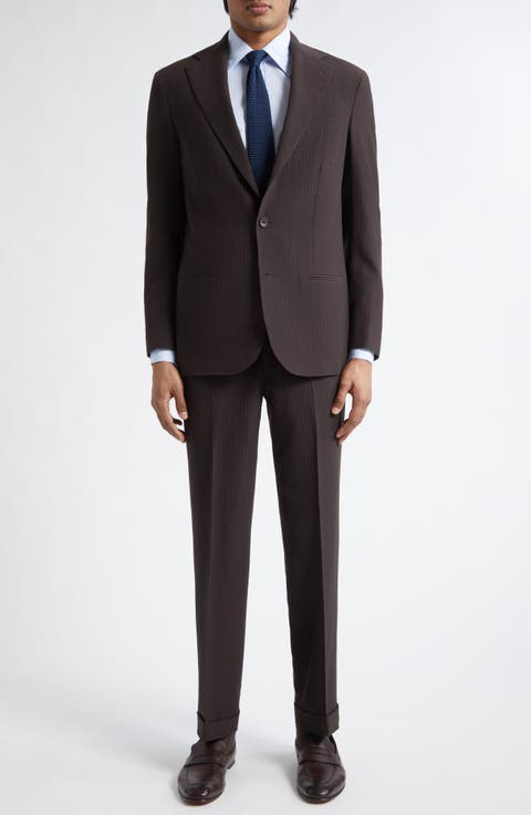 Waverly Tapered Virgin Wool Seersucker Suit