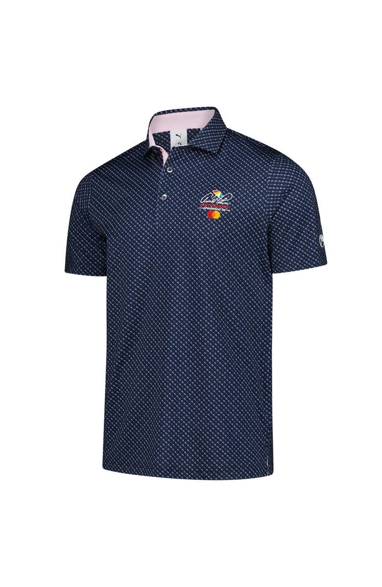 PUMA Men's Puma  Navy Arnold Palmer Invitational Micro Umbrellas Polo, Alternate, color, Navy