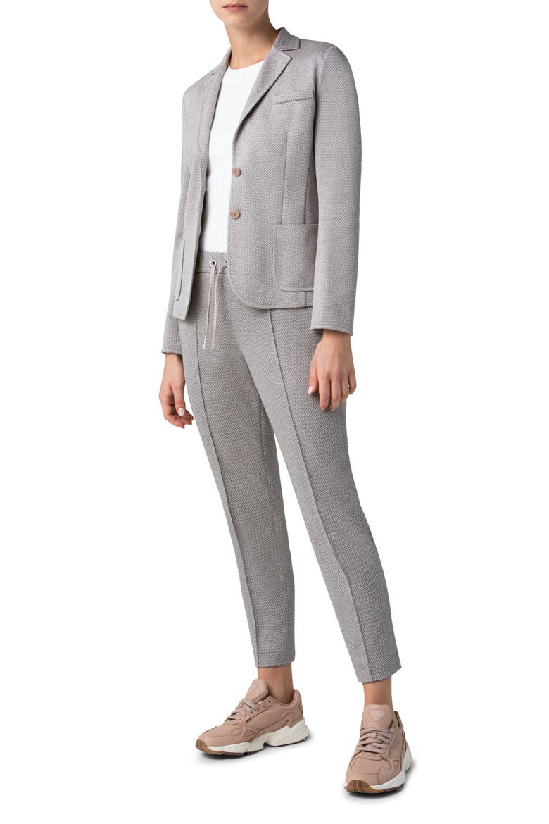 Tricot Blazer, Alternate, color, LIGHT TAUPE-SUNSHINE POP