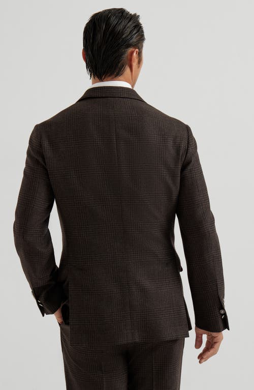 Brunello Cucinelli Prince Of Wales Cavallo Blazer In Brown