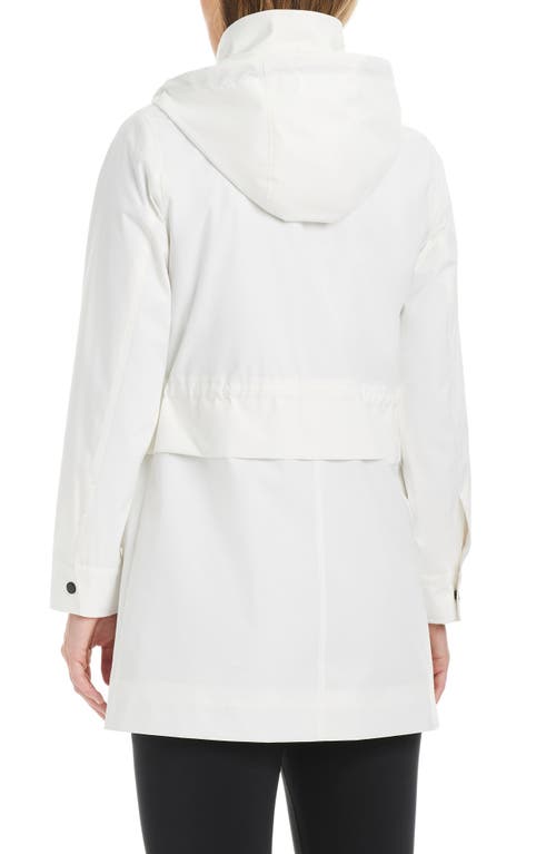 Shop Vince Camuto Water Resistant Hooded Jacket In Spring White