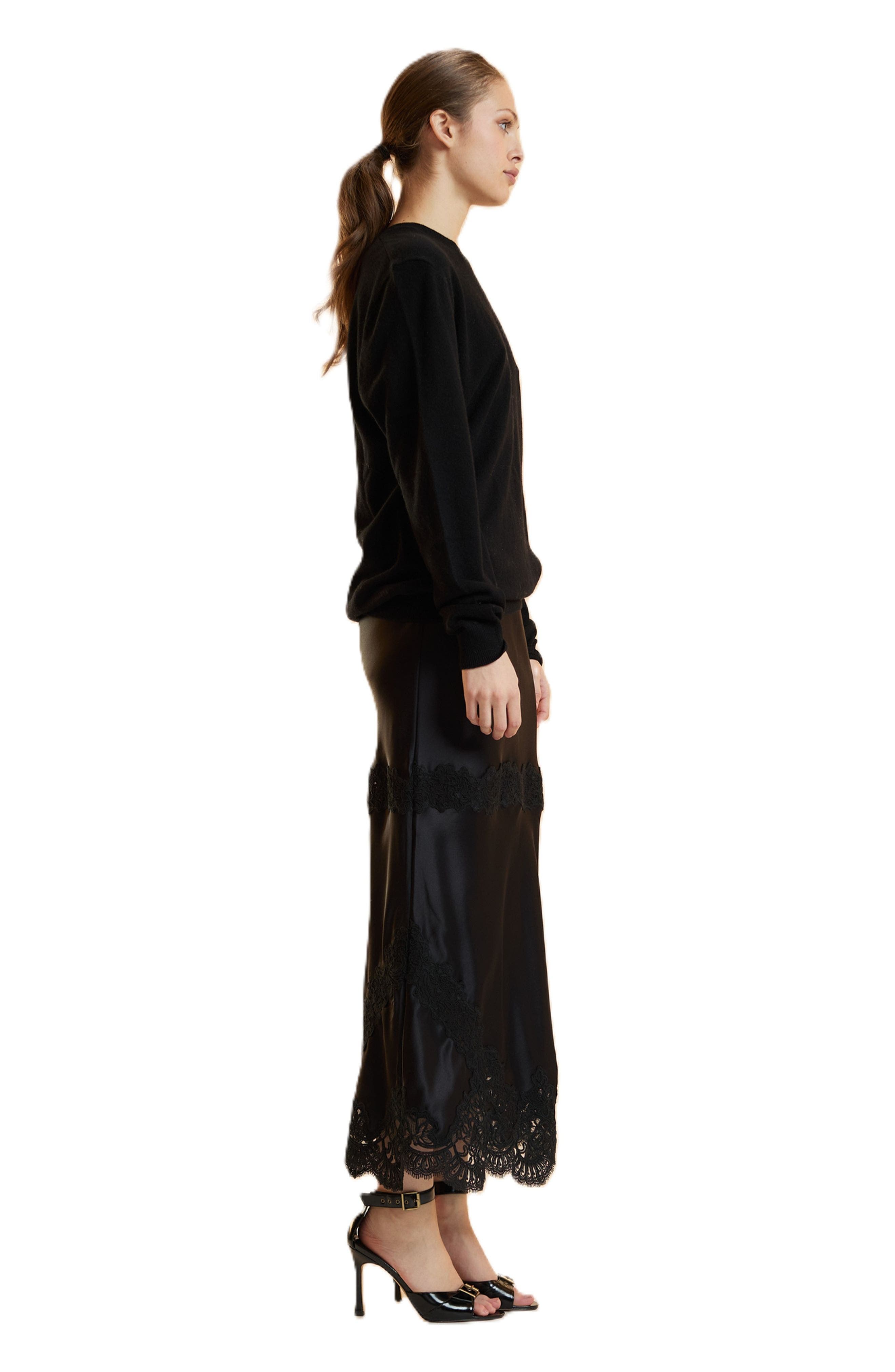 Satin Lace Skirt - image 2