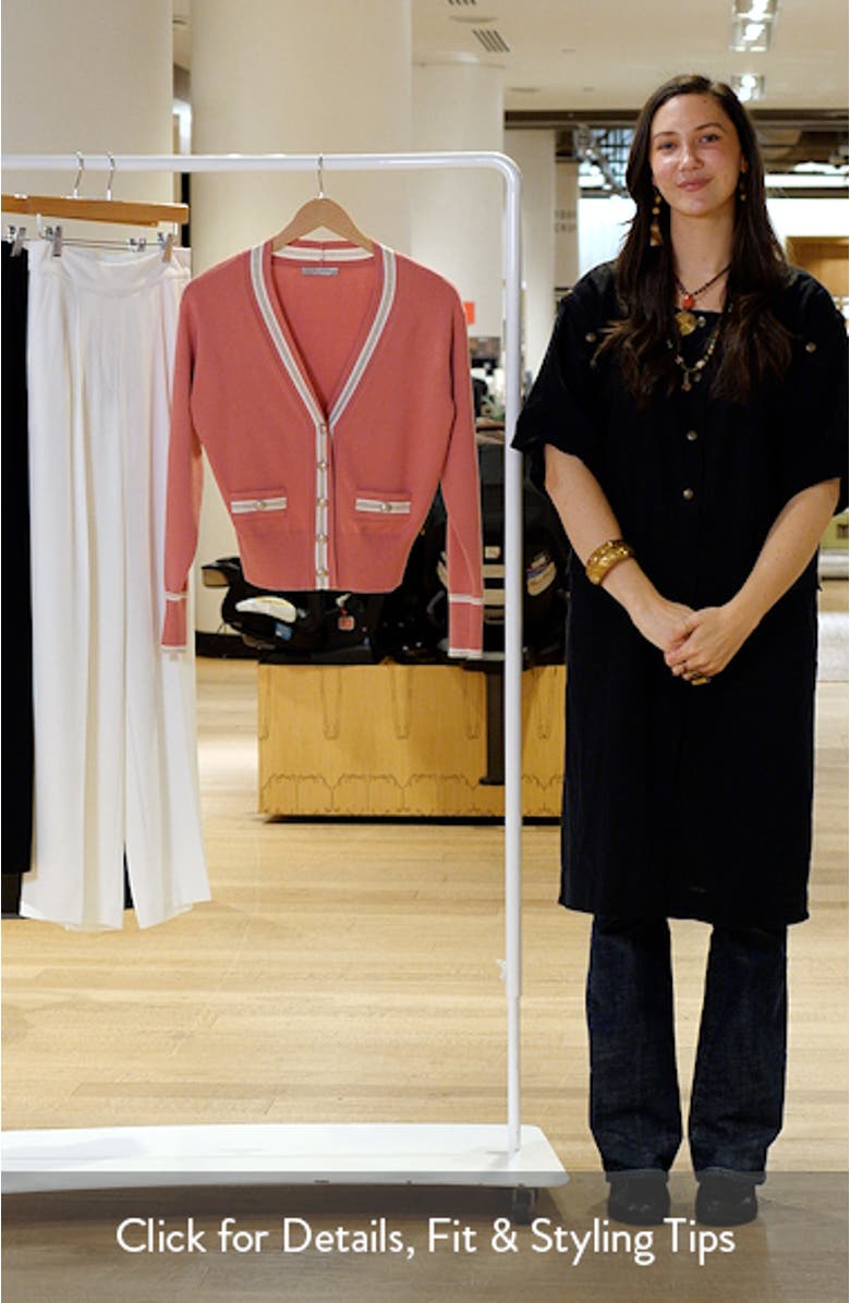 The Kiva Metallic Stripe Cardigan, sales video thumbnail