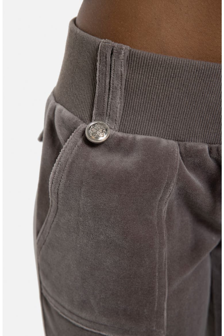 Bootcut Cotton Blend Velour Military Pants, Alternate, color, BROWN