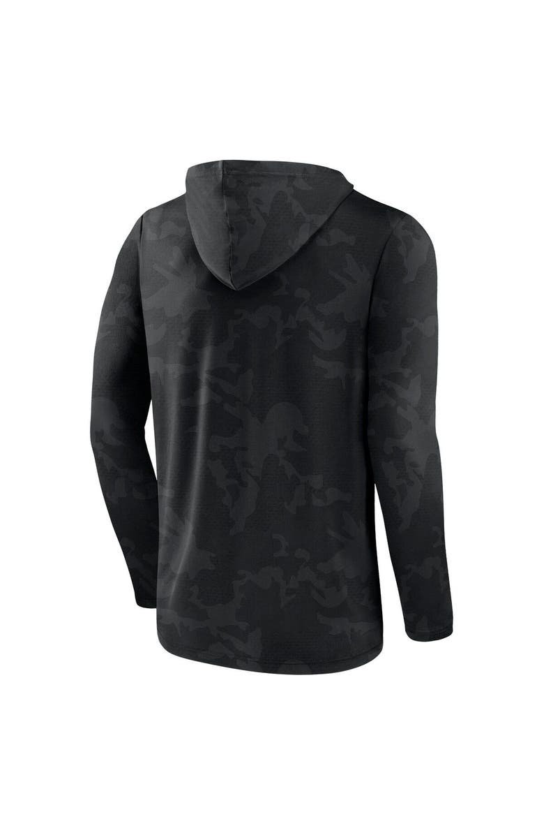 FANATICS Men's Fanatics Branded Black Wisconsin Badgers Camo Hoodie Long Sleeve T-Shirt, Alternate, color, Black