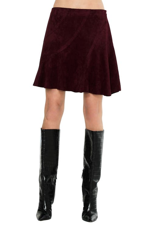 Aje Faux Suede Miniskirt