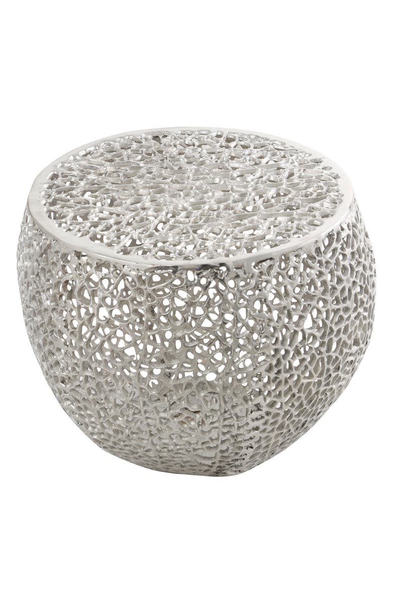 GINGER BIRCH STUDIO Openwork Metal Accent Table, Main, color, 