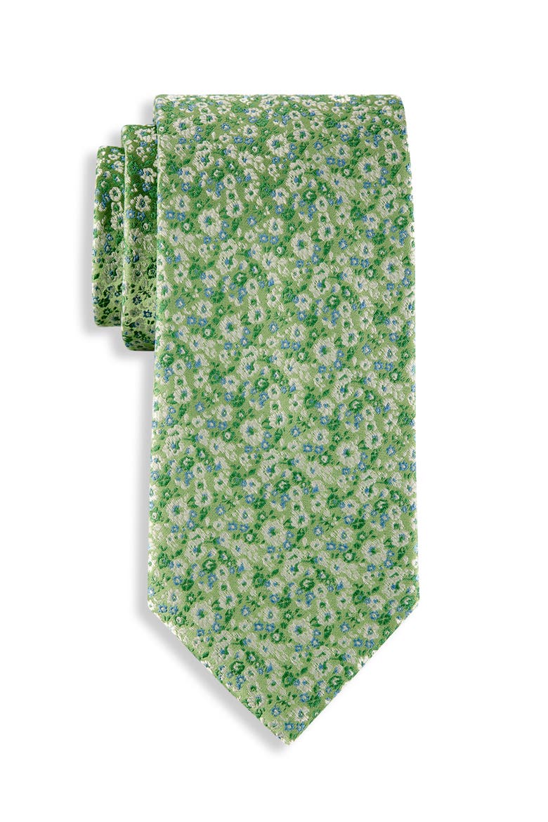 Big & Tall Avignon Floral Tie, Main, color, GREEN