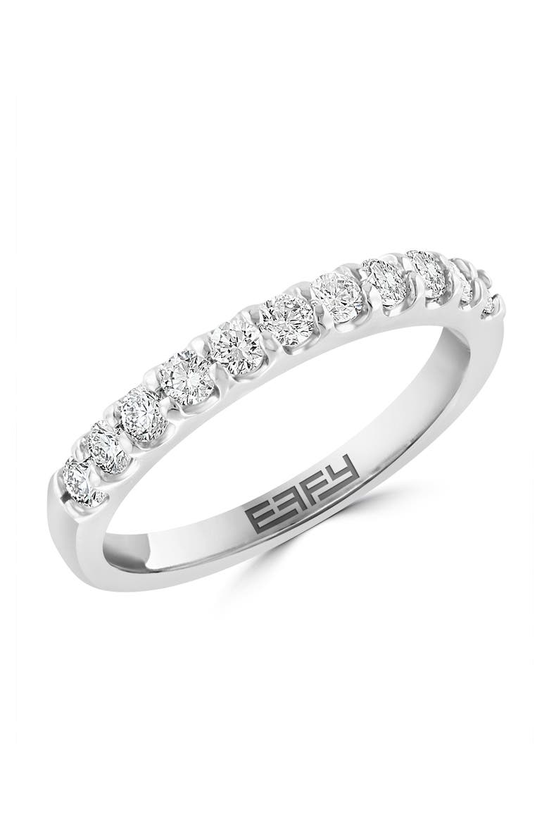 Diamond Band Ring in 14K White Gold, Main, color, White