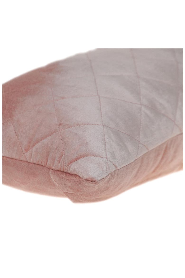 Milo Quilted Throw Pillow, Alternate, color, PINK