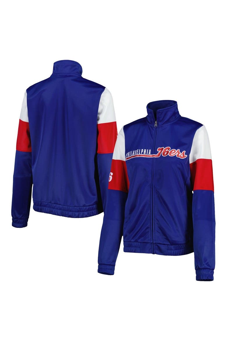 Women's G-III 4Her by Carl Banks Royal Philadelphia 76ers Change Up Full-Zip Track Jacket, Main, color, Royal
