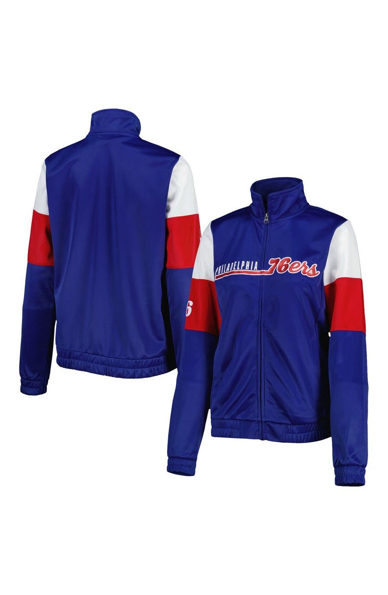 G-III 4HER BY CARL BANKS Women's G-III 4Her by Carl Banks Royal Philadelphia 76ers Change Up Full-Zip Track Jacket, Main, color, Royal