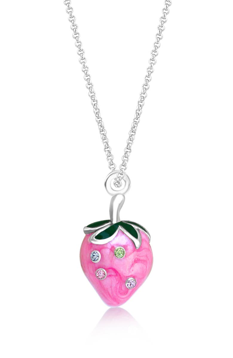Chanteur Kids' Strawberry Pendant Necklace, Main, color, Pink
