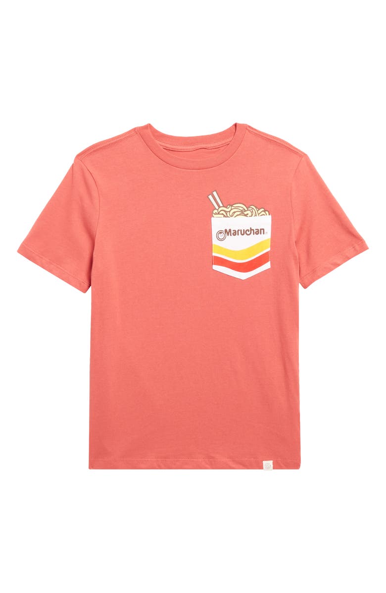 Treasure & Bond Kid's Ramen Cotton Pocket Graphic T-Shirt, Main, color,