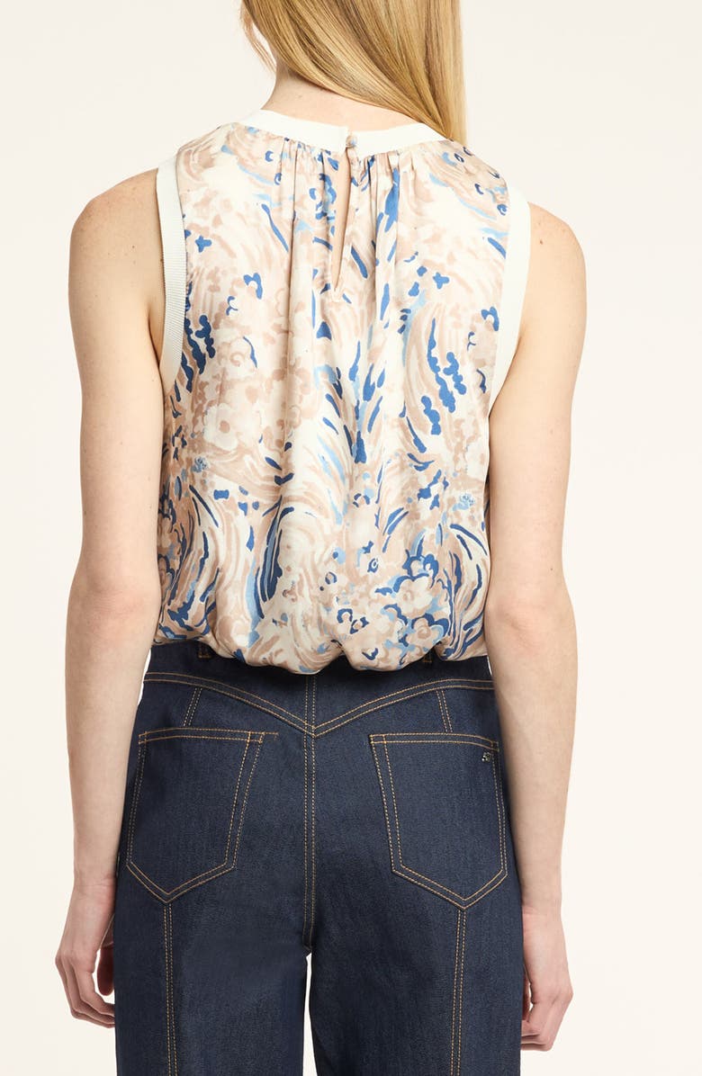 Cinq à Sept Daisy Swirl Sleeveless Top, Alternate, color, Neutral Multi