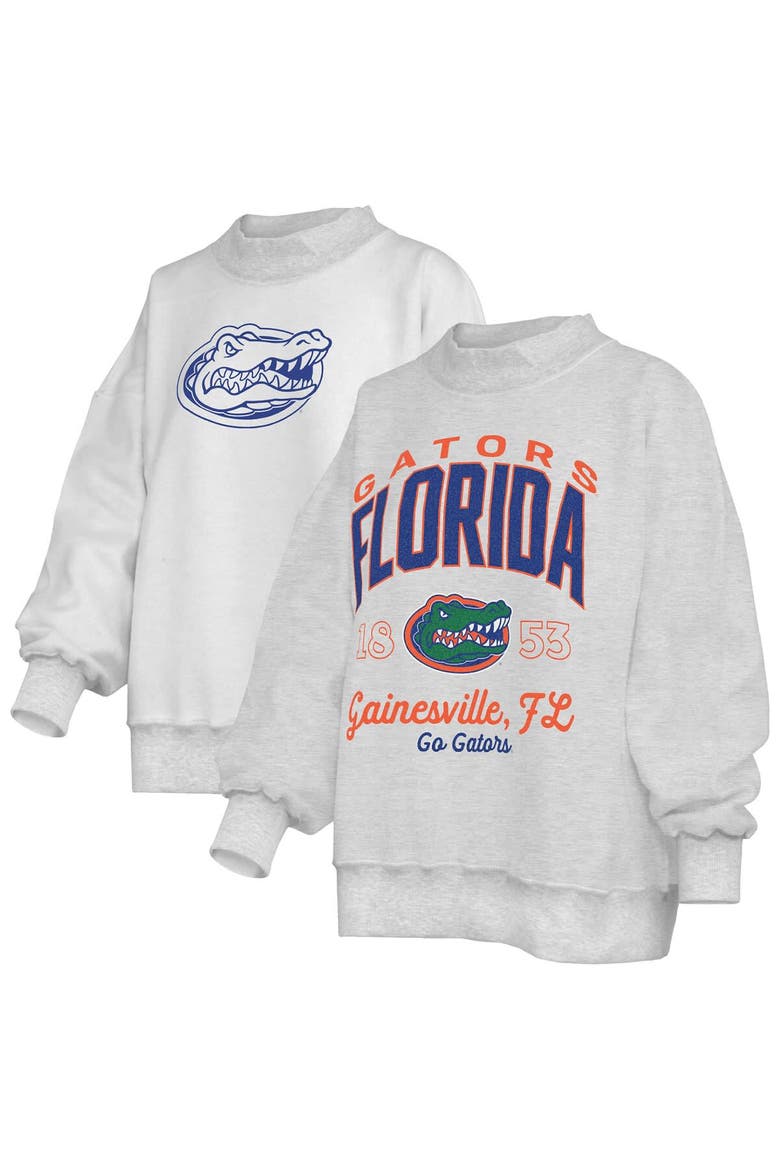 Women's Pressbox  Heather Gray Florida Gators Reversible Sweatshirt, Main, color, Heather Gray