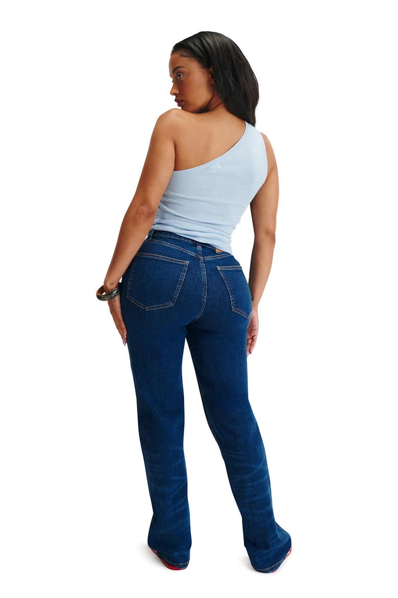 Women's Curvy Stretch Straight Jean, Alternate, color, Mandy Blue