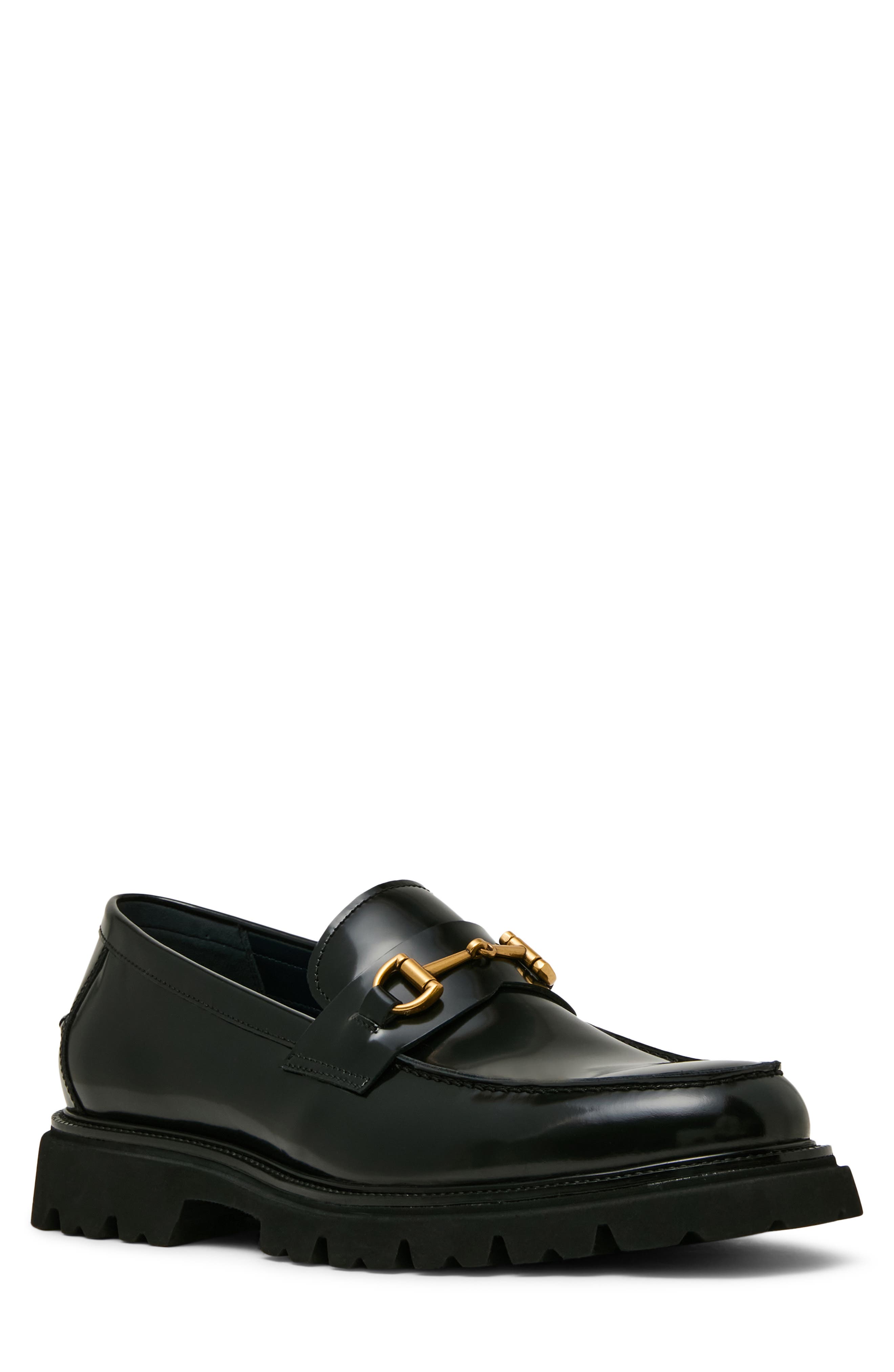 Naxos Leather Bit Loafer, Main, color, BLACK BOX