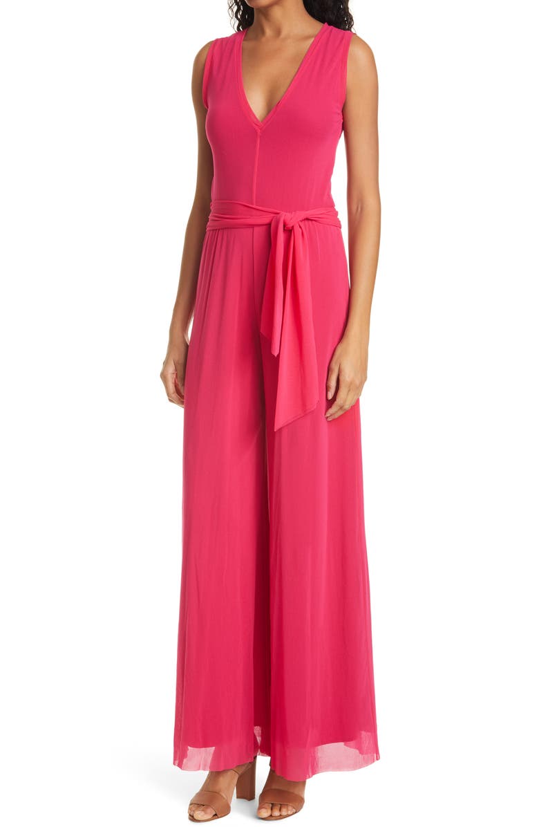 Fuzzi Tuta Wide Leg Jumpsuit, Alternate, color, 