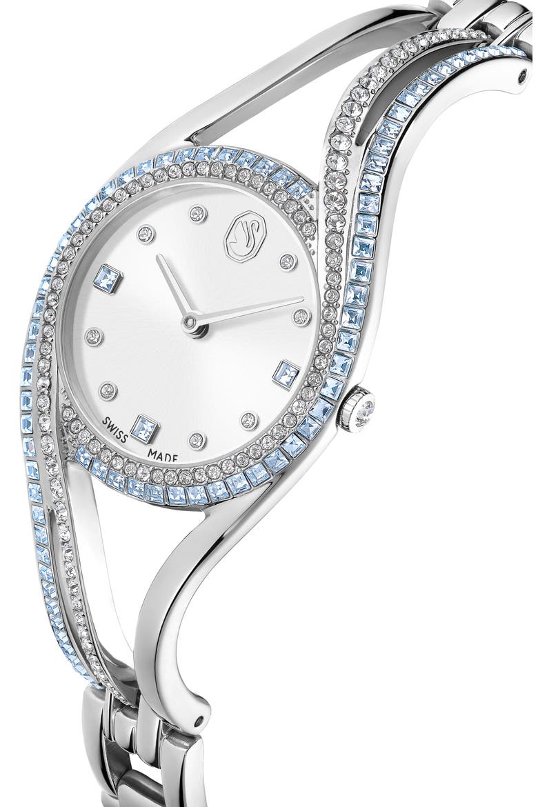 Hyperbola Bracelet Watch, 28mm, Alternate, color, SILVER