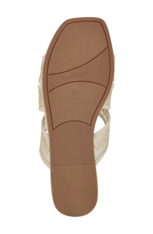 Calvin Klein Bestina Slide Sandal In White