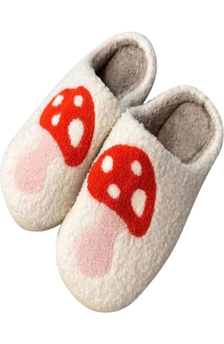 Malibu Sugar Plush mushroom slippers, Main, color,