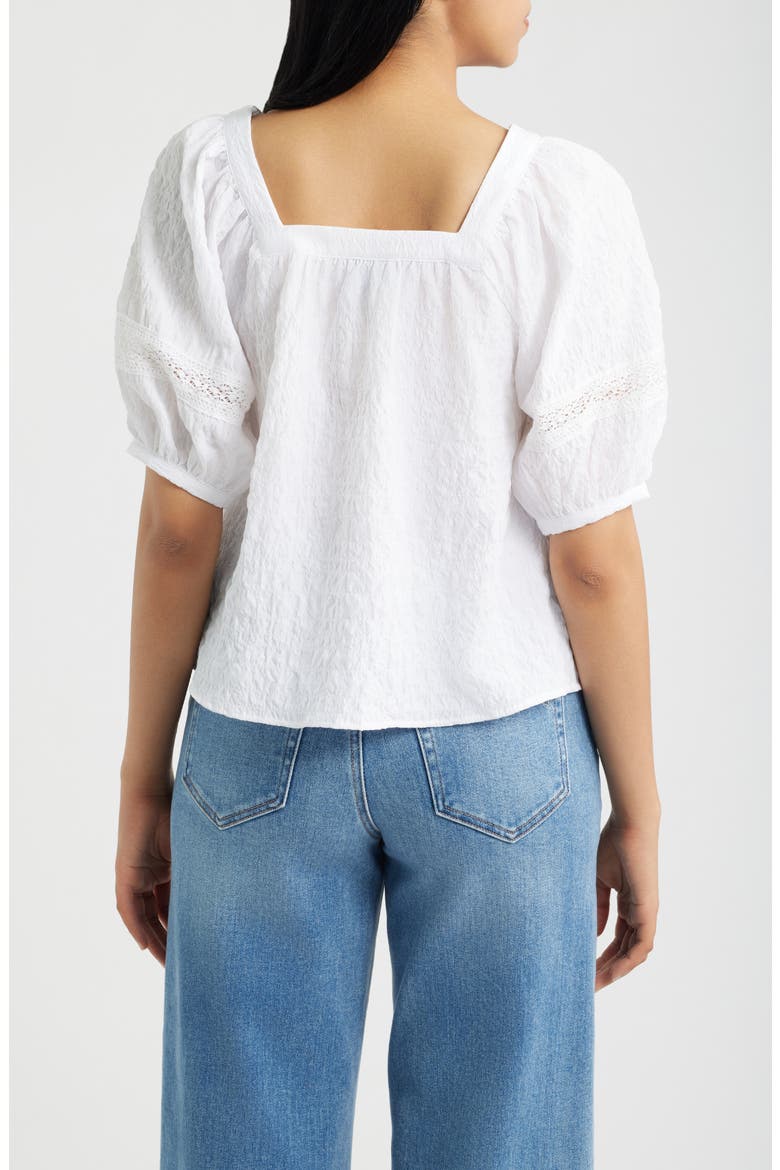 Lace Trim Top, Alternate, color, WHITE