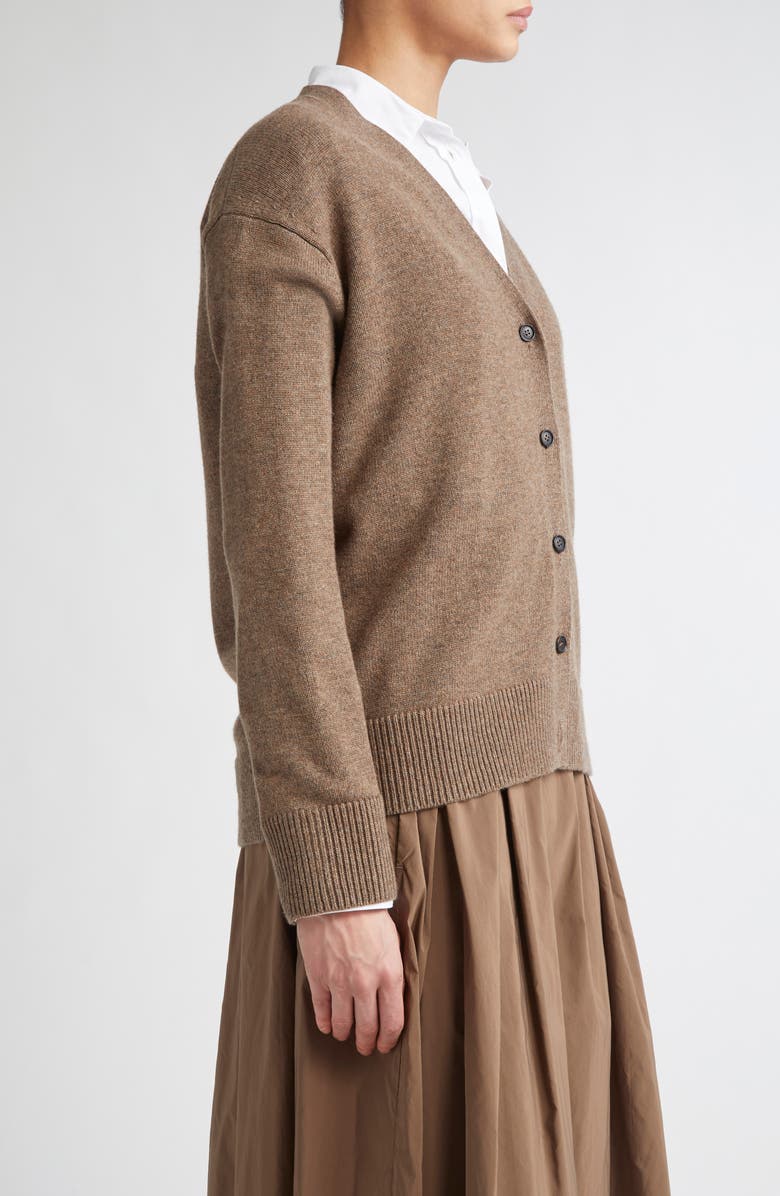 Max Mara Cedro Relaxed Merino Wool & Cashmere Cardigan, Alternate, color, Hazelnut Brown
