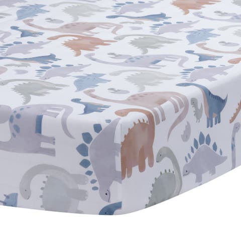 Dino-Might 100% Cotton Dinosaur Baby/Toddler Fitted Crib Sheet